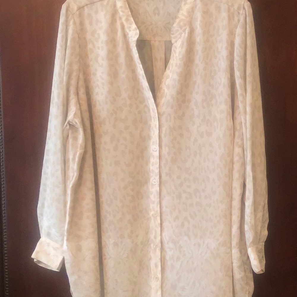 Kim Gravel animal print long sleeve tunic